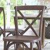 Flash Furniture Advantage Dark Driftwood X-Back Chair X-BACK-BURDRIFT